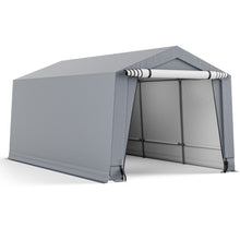 Load image into Gallery viewer, 10 x 16 Feet Outdoor Portable Heavy Duty Carport Canopy Garage with Doors-Gray
