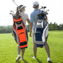Load image into Gallery viewer, 10.5 Inch Golf Stand Bag with 14 Way Full-Length Dividers and 7 Zippered Pockets-Red
