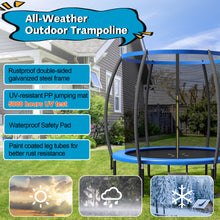 Load image into Gallery viewer, 8 Feet ASTM Approved Recreational Trampoline with Ladder-Blue

