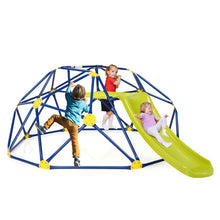 Load image into Gallery viewer, Kids Climbing Dome with Slide and Fabric Cushion for Garden Yard
