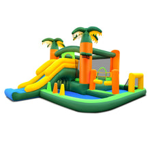 Load image into Gallery viewer, 8-in-1 Tropical Inflatable Bounce Castle with 2 Ball Pits Slide and Tunnel
