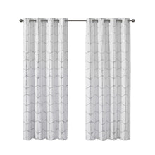 Load image into Gallery viewer, Intelligent Design Raina 100% Polyester Total Blackout Metallic Print Grommet Top Curtain Panel ID40-1808 By Olliix
