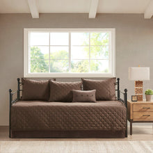 Load image into Gallery viewer, Madison Park Boone 100% Polyester 6Pcs Day Bed Cover- Brown MP13-6572 By Olliix
