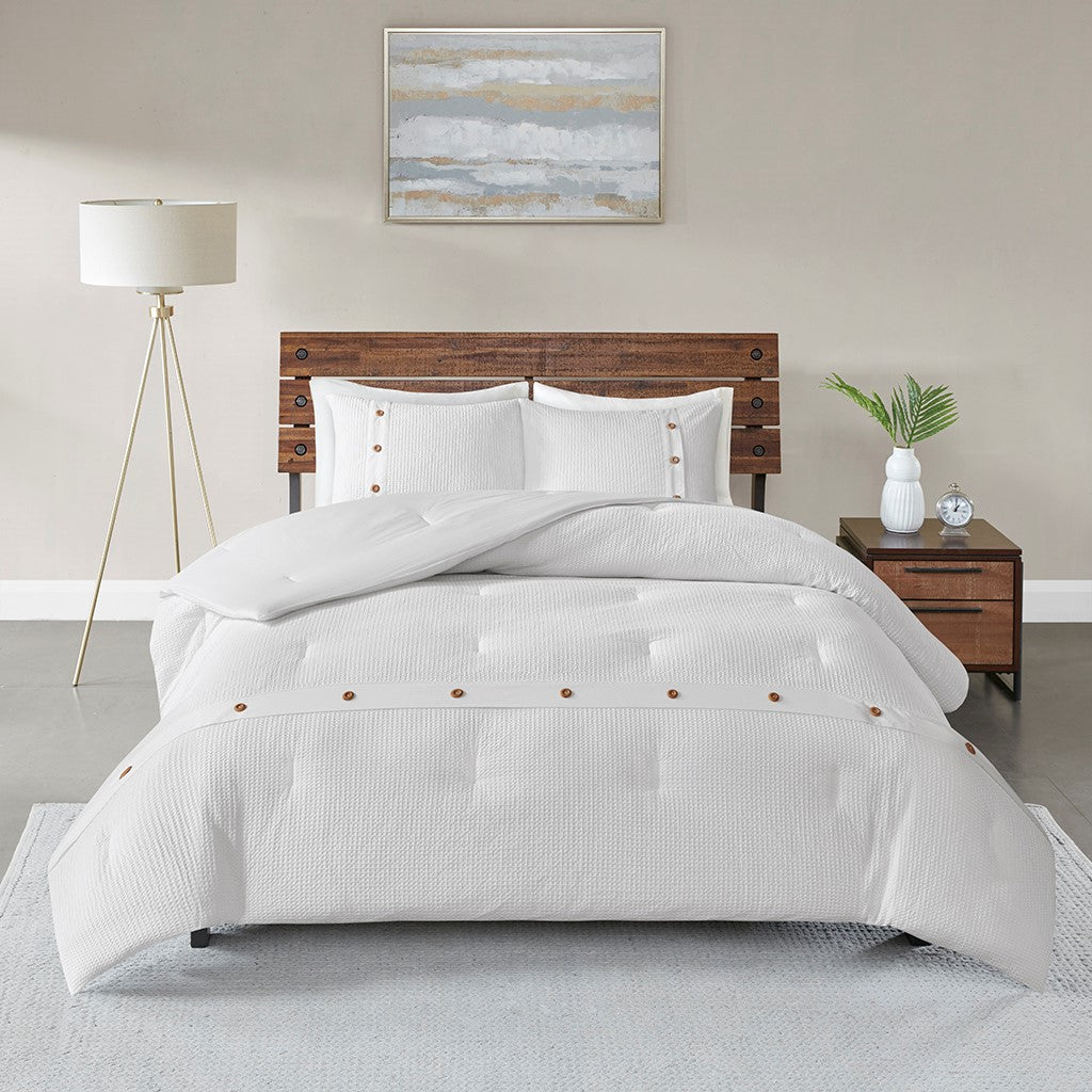 Finley 3 Piece Cotton Waffle Weave Comforter Set - King/Cal King MP10-5625