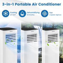 Load image into Gallery viewer, 3-in-1 9000 BTU Air Conditioner with Dehumidifier and 24H Timer-White
