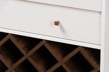 Load image into Gallery viewer, Baxton Studio Serafino Mid-Century Modern Dark Grey and Oak Finished Wood Wine Cabinet
