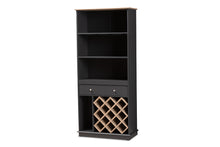 Load image into Gallery viewer, Baxton Studio Mattia Modern and Contemporary Dark Grey and Oak Finished Wood Wine Cabinet
