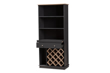 Load image into Gallery viewer, Baxton Studio Mattia Modern and Contemporary Dark Grey and Oak Finished Wood Wine Cabinet
