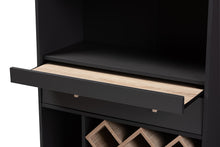 Load image into Gallery viewer, Baxton Studio Mattia Modern and Contemporary Dark Grey and Oak Finished Wood Wine Cabinet
