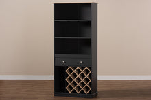 Load image into Gallery viewer, Baxton Studio Mattia Modern and Contemporary Dark Grey and Oak Finished Wood Wine Cabinet
