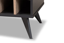 Load image into Gallery viewer, Baxton Studio Pietro Mid-Century Modern Dark Grey and Oak Finished Wine Cabinet
