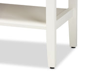 Load image into Gallery viewer, Baxton Studio Chauncey Classic and Traditional White Finished Wood and Glass 2-Door Kitchen Storage Cabinet
