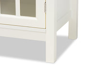 Load image into Gallery viewer, Baxton Studio Kendall Classic and Traditional White Finished Wood and Glass Kitchen Storage Cabinet
