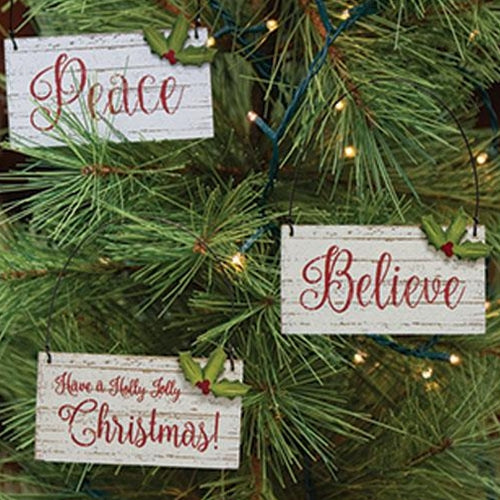 Holly Jolly Christmas Ornament 3 asstd. (Pack of 4)