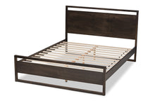 Load image into Gallery viewer, Baxton Studio Inicio Modern and Contemporary Charcoal Brown Finished Wood Queen Size Platform Bed
