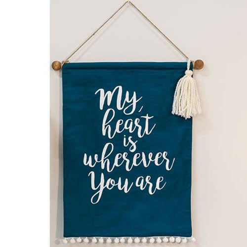 *My Heart Fabric Wall Hanging