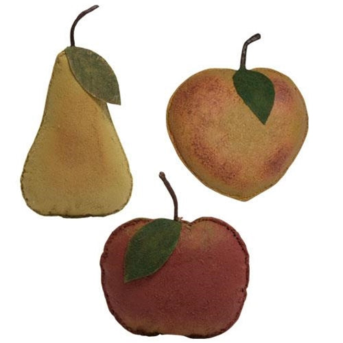 Stiffened Primitive Fruit 3 Asstd. (Pack of 4)