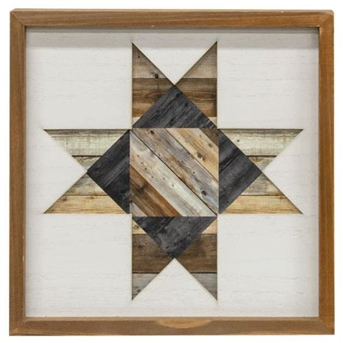 Framed Natural Barn Quilt 12