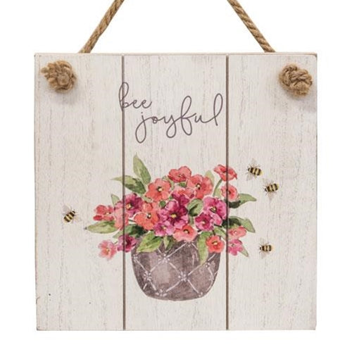 Bee Joyful Distressed Shiplap Sign (Pack of 2)