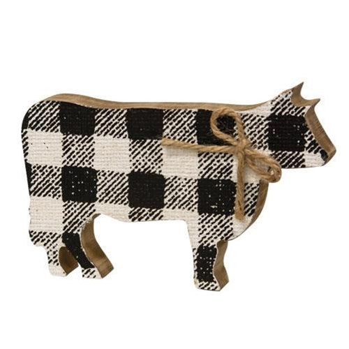 Black & White Buffalo Check Chunky Cow (Pack of 4)
