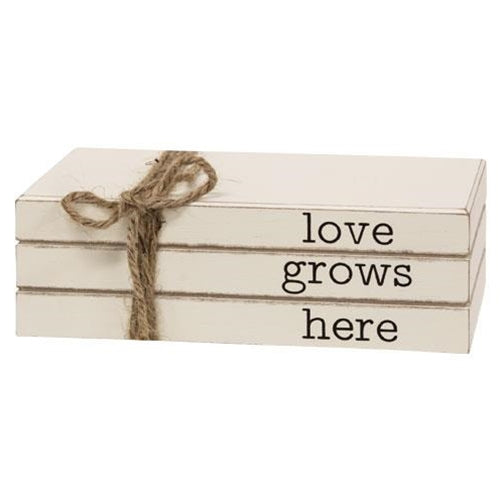 Love Grows Here Stacked Books (Pack of 2)