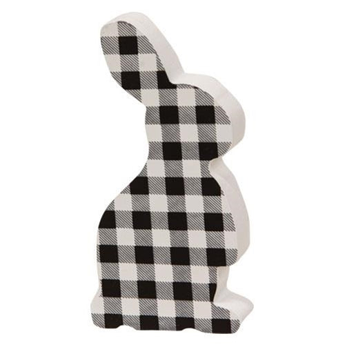 Black & White Buffalo Check Chunky Bunny (Pack of 4)