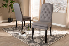 Load image into Gallery viewer, Baxton Studio Dylin Modern and ContemporaryGray Fabric Upholstered Button Tufted Wood Dining Chair Set of 2
