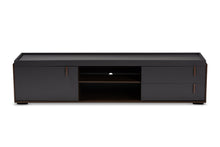 Load image into Gallery viewer, Baxton Studio Rikke Modern and Contemporary Two-Tone Gray and Walnut Finished Wood 2-Drawer TV Stand
