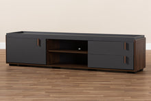 Load image into Gallery viewer, Baxton Studio Rikke Modern and Contemporary Two-Tone Gray and Walnut Finished Wood 2-Drawer TV Stand
