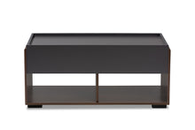 Load image into Gallery viewer, Baxton Studio Rikke Modern and Contemporary Two-Tone Gray and Walnut Finished Wood 2-Drawer Coffee Table
