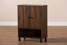 Load image into Gallery viewer, Baxton Studio Rossin Modern and Contemporary Walnut Brown Finished 2-Door Wood Entryway Shoe Storage Cabinet
