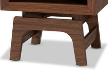Load image into Gallery viewer, Baxton Studio Svante Mid-Century Modern Walnut Brown and Dark Gray Finished Wood 1-Drawer Nightstand
