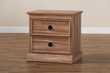Load image into Gallery viewer, Baxton Studio Ryker Modern and Contemporary Oak Finished 2-Drawer Wood Nightstand
