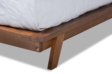 Load image into Gallery viewer, Baxton Studio Sante Mid-Century Modern Light Beige Fabric Upholstered Wood Full Size Platform Bed
