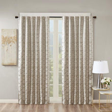 Load image into Gallery viewer, Sunsmart Cassius Marble Jacquard Total Blackout Rod Pocket/Back Tab Curtain Panel SS40-0098 By Olliix
