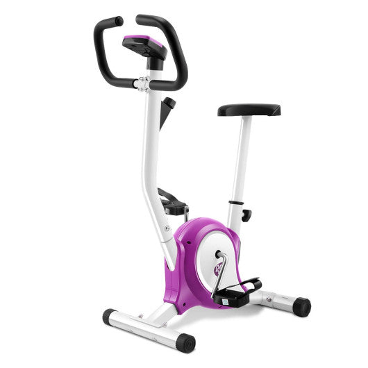 Stationary Fitness Cardio Upright Exercise Bike-Purple