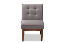 Load image into Gallery viewer, Baxton Studio Arvid Mid-Century Modern Gray Fabric Upholstered Wood Dining Chair
