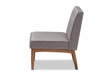 Load image into Gallery viewer, Baxton Studio Arvid Mid-Century Modern Gray Fabric Upholstered Wood Dining Chair
