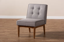 Load image into Gallery viewer, Baxton Studio Arvid Mid-Century Modern Gray Fabric Upholstered Wood Dining Chair
