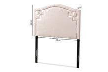 Load image into Gallery viewer, Baxton Studio Aubrey Modern and Contemporary Light Pink Velvet Fabric Upholstered Twin Size Headboard
