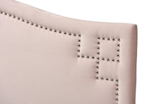 Load image into Gallery viewer, Baxton Studio Aubrey Modern and Contemporary Light Pink Velvet Fabric Upholstered Queen Size Headboard
