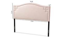 Load image into Gallery viewer, Baxton Studio Aubrey Modern and Contemporary Light Pink Velvet Fabric Upholstered Queen Size Headboard
