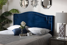 Load image into Gallery viewer, Baxton Studio Aubrey Modern and Contemporary Royal Blue Velvet Fabric Upholstered Queen Size Headboard
