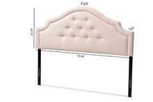 Load image into Gallery viewer, Baxton Studio Cora Modern and Contemporary Light Pink Velvet Fabric Upholstered Queen Size Headboard
