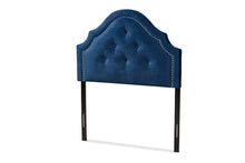 Load image into Gallery viewer, Baxton Studio Cora Modern and Contemporary Royal Blue Velvet Fabric Upholstered Twin Size Headboard
