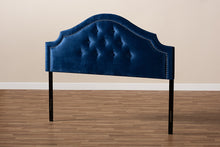 Load image into Gallery viewer, Baxton Studio Cora Modern and Contemporary Royal Blue Velvet Fabric Upholstered Queen Size Headboard
