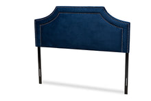Load image into Gallery viewer, Baxton Studio Avignon Modern and Contemporary Navy Blue Velvet Fabric Upholstered King Size Headboard
