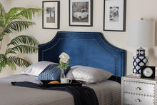 Load image into Gallery viewer, Baxton Studio Avignon Modern and Contemporary Navy Blue Velvet Fabric Upholstered Queen Size Headboard
