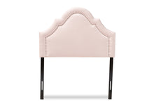 Load image into Gallery viewer, Baxton Studio Rita Modern and Contemporary Light Pink Velvet Fabric Upholstered Twin Size Headboard
