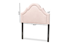 Load image into Gallery viewer, Baxton Studio Rita Modern and Contemporary Light Pink Velvet Fabric Upholstered Twin Size Headboard

